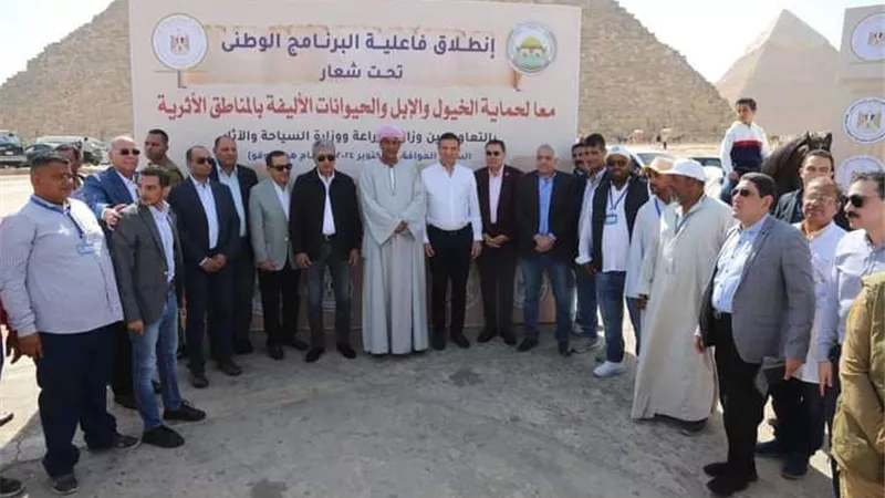 وزيرا الزراعة والسياحة يطلقان البرنامج الوطني لرعاية وحماية الخيول والإبل بالمناطق الأثرية