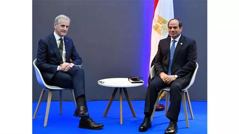 استقبال رئيس وزراء النرويج لـ السيسي خلال جولته في أوروبا