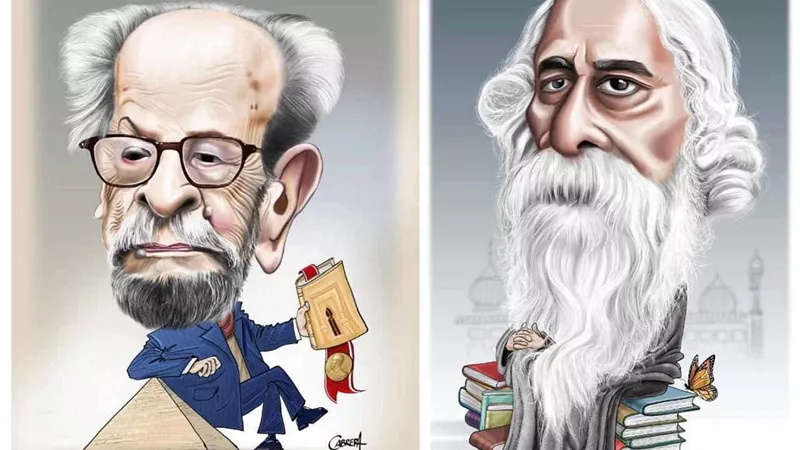 في متحف أديب نوبل.. افتتاح معرض كاريكاتير محفوظ وطاغور
