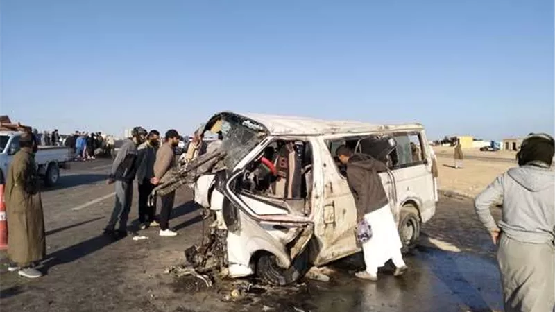 مصرع وإصابة 8 أشخاص في حادث تصادم مروع في نطاق الشيخ زايد بالجيزة