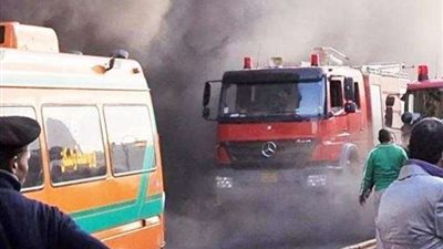 إخماد حريق هائل اندلع داخل مطعم في منطقة الدقي