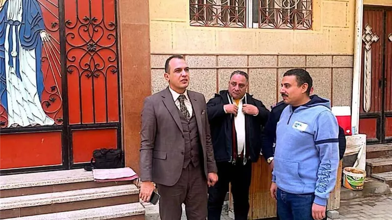 رئيس الدلنجات يقوم بالمرور على كنيسة مار جرجس وابو حمره إستعداداً لأعياد الميلاد المجيد