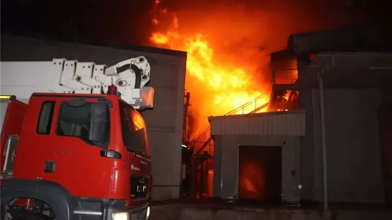 حريـ .. ـق هائل يلتهم ثلاجة مواد غذائية بالقناطر الخيرية في القليوبية
