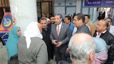 تفاصيل زيارة محافظ دمياط مستشفى السرو المركزي