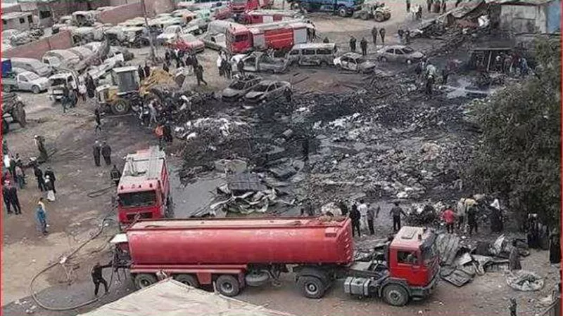 خسائر بالملايين وتفحم 15 سيارة.. تفاصيل حريق الخصوص فجر اليوم