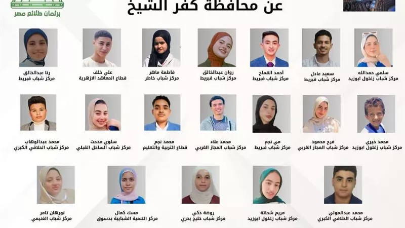 نتائج انتخابات برلمان طلائع مصر بكفر الشيخ: مشاركة إلكترونية قياسية