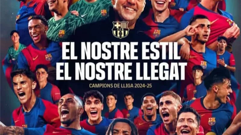 برشلونة يتوج بلقب الدوري الإسباني للمرة الـ28 بعد الفوز على إسبانيول بثنائية نظيفة