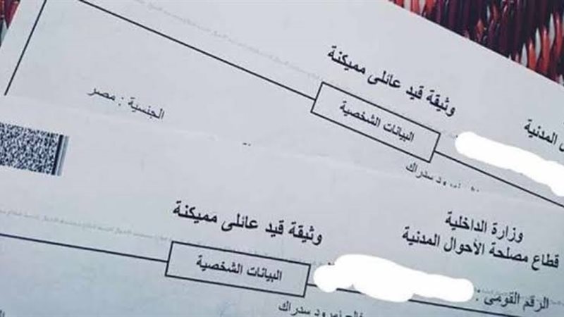 القيد العائلي 