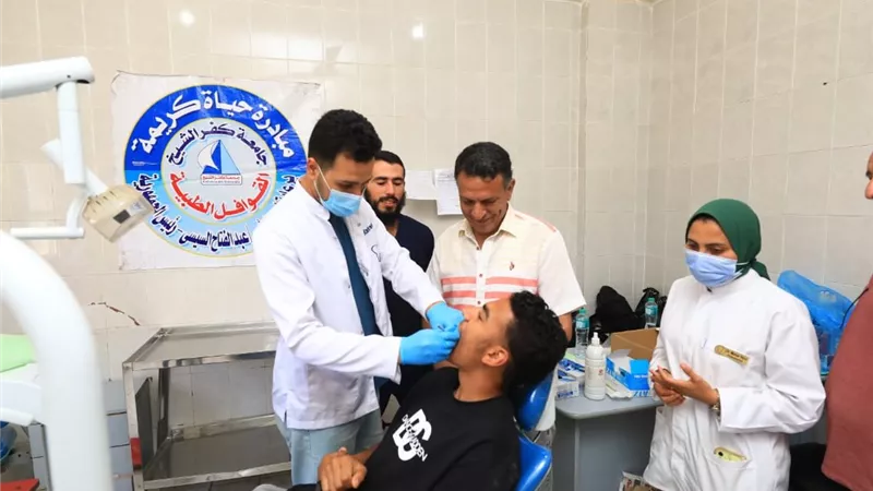 جامعة كفر الشيخ تطلق قافلة طبية توعوية شاملة بقرية أبو بدوي