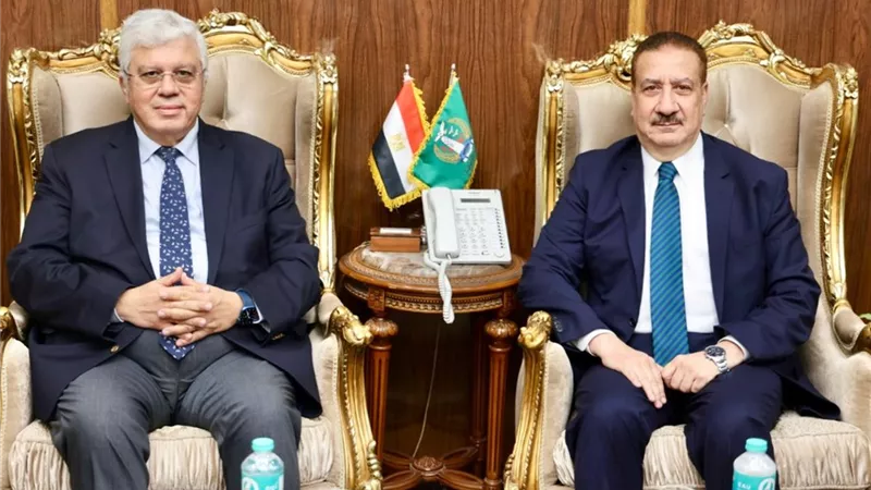 محافظ المنوفية يستقبل وزير التعليم العالي ورئيس الجامعة لافتتاح مركز القياس والتقويم