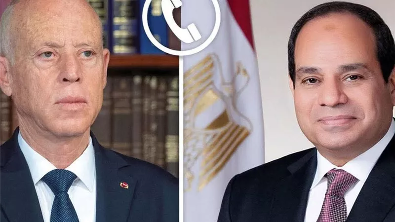 الرئيس السيسي يتلقى اتصالًا هاتفيًا من نظيره التونسي 