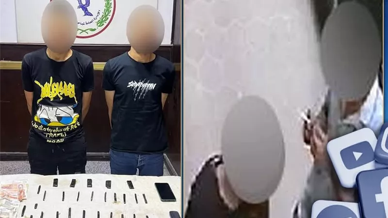 بعد نشر فيديو لهما .. القبض على شخصين ظهرا يتعاطيان المخدرات في أحد شوارع القاهرة