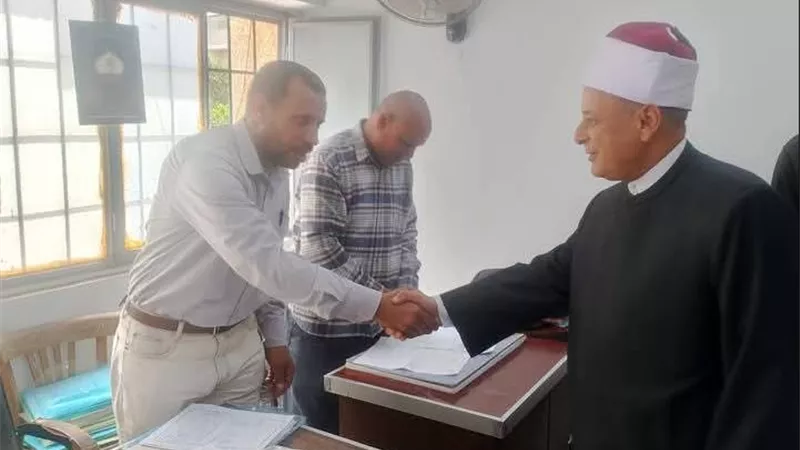 بعد إجازة عيد الأضحى.. وكيل أوقاف كفر الشيخ يتابع انتظام العمل 