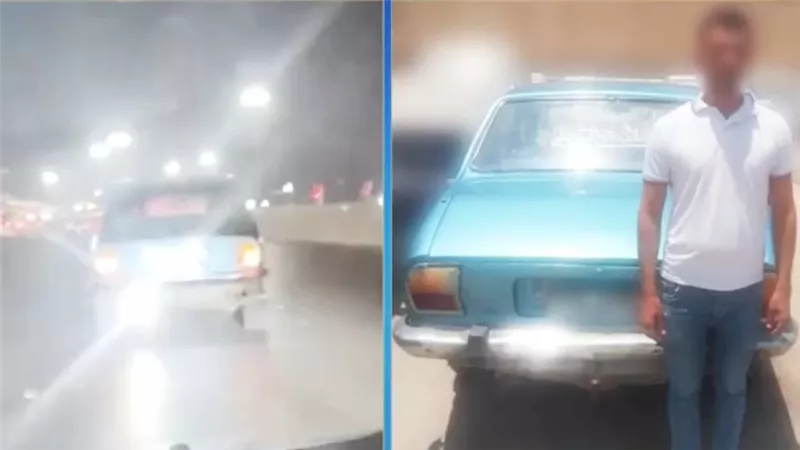 ضبط قائد سيارة أثار الذعر بين السائقين بمدينة الشروق