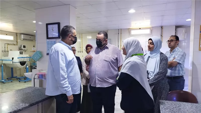 وكيل صحة كفر الشيخ يوجه بسرعة إنهاء تطوير أقسام مستشفى فوه المركزي