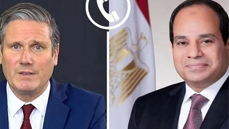الرئيس السيسي وستارمر يبحثان تعزيز العلاقات الثنائية وسبل احتواء التوترات الإقليمية
