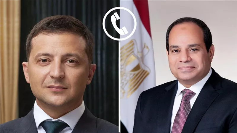 الرئيس السيسي يبحث مع زيلينسكي أخر تطورات الأزمة الروسية الأوكرانية