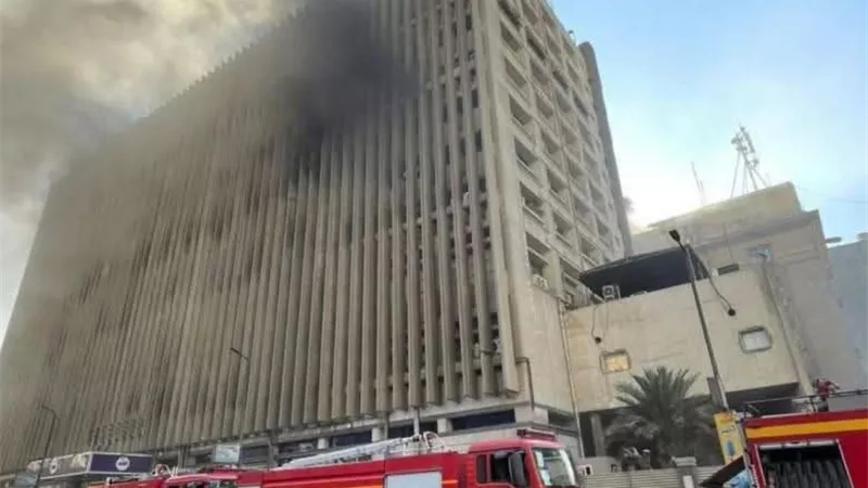 اشتعال النيران مجددًا في سنترال رمسيس