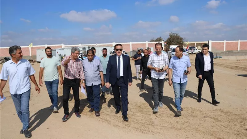 محافظ المنوفية يتفقد مشروع محطة معالجة صرف صحي كفر داود- الخطاطبة 