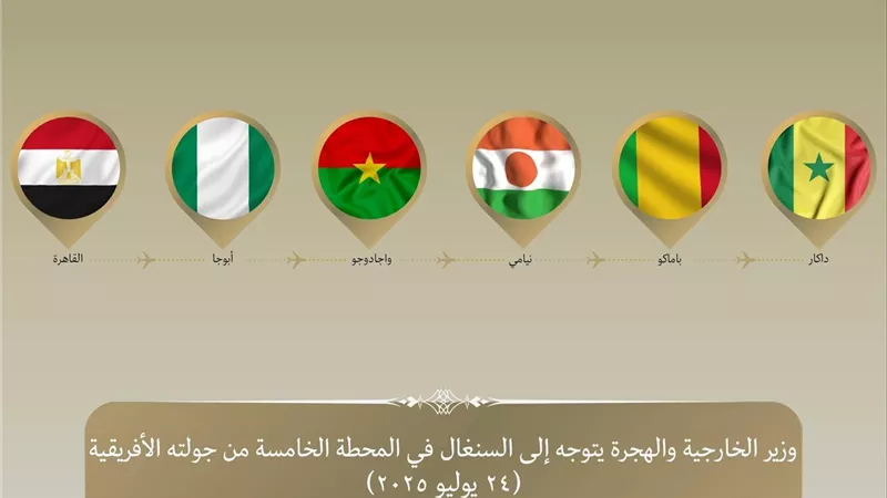 وزير الخارجية والهجرة ينهي جولته في غرب إفريقيا بزيارة السنغال
