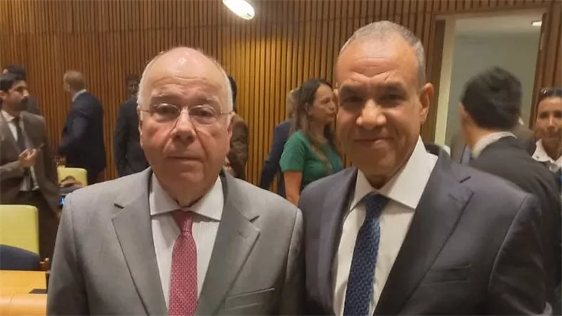 وزير الخارجية والهجرة يلتقي بنظيره البرازيلي خلال انعقاد المؤتمر الدولي بنيويورك 