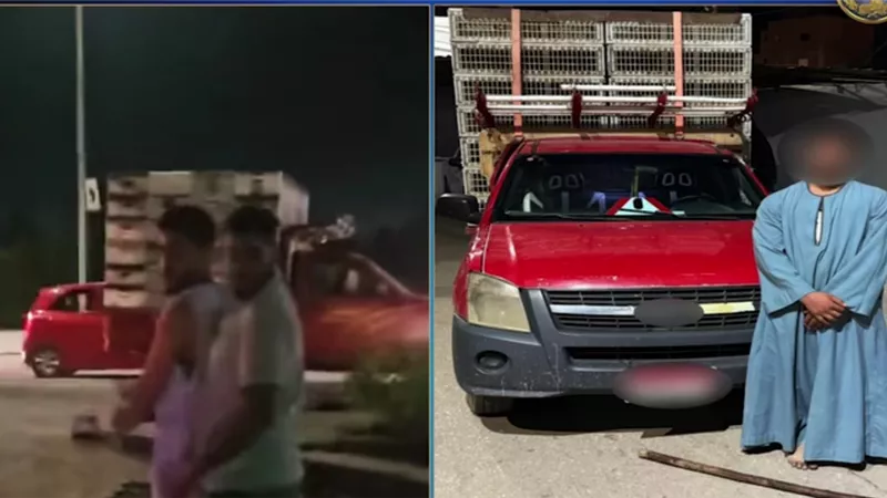 الداخلية تضبط قائد سيارة اعتدى على مواطن بعصا خشبية  في الفيوم
