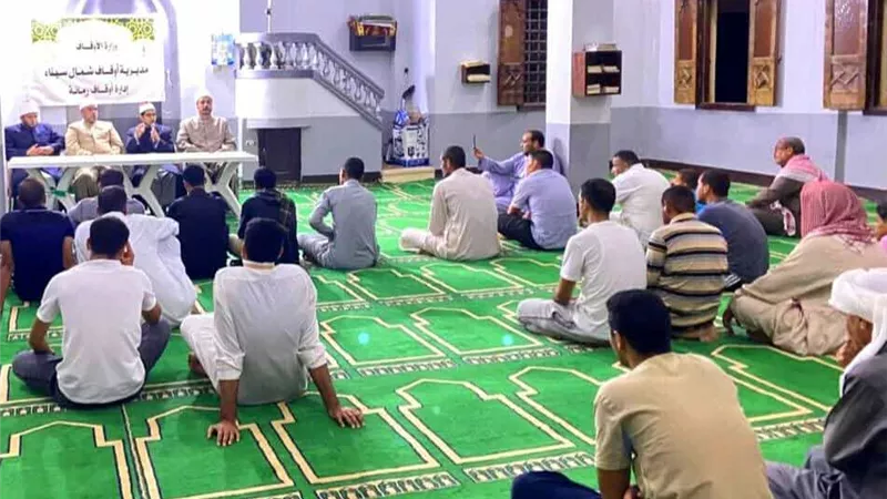 الأوقاف تنظم ندوات علمية ضمن برامجها التوعوية بمساجد شمال سيناء