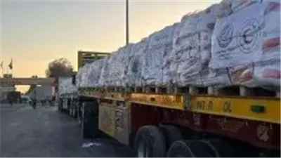 الهلال الأحمر المصري يرسل أكثر من 1700 طن من المساعدات الإنسانية إلى غزة