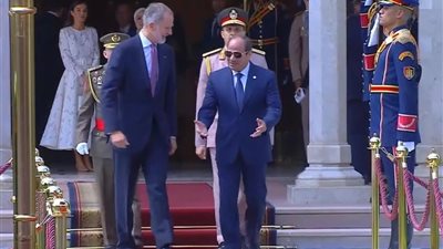 السيسي وملك إسبانيا يؤكدان رفض تهجير الفلسطينيين.. ويبحثان توسيع التعاون الاستراتيجي