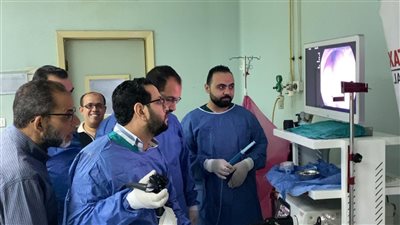 نجاح أول عملية منظار فراغ ثالث POEM بمعهد الكبد القومي جامعة المنوفية