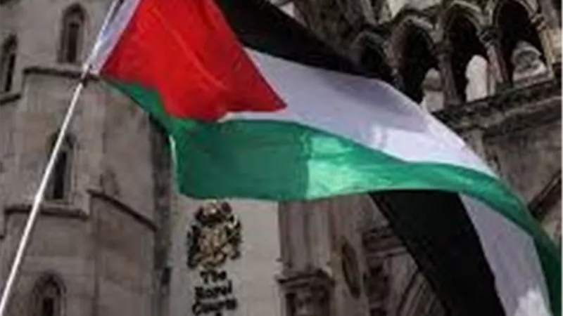 بعد الإعتراف بدولة فلسطين رسميا.. العلم الفلسطيني يرفرف في لندن