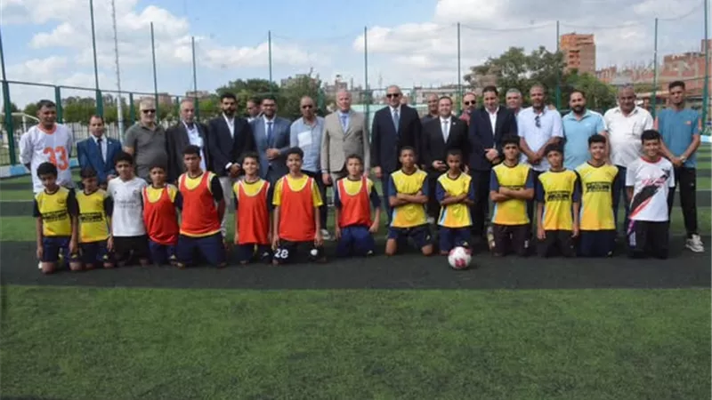 محافظ الغربية يفتتح الملعب الخماسي بنادي اتحاد بسيون ويشيد بشباب المحافظة