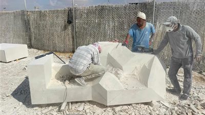  بالصور..سيمبوزيوم النحت الدولي ينطلق من العلمين الجديدة بمشاركة 16 دولة