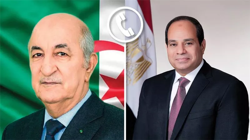 الرئيس السيسي يتواصل هاتفيًا مع الرئيس الجزائري لبحث التحضيرات لانعقاد اللجنة العليا المشتركة