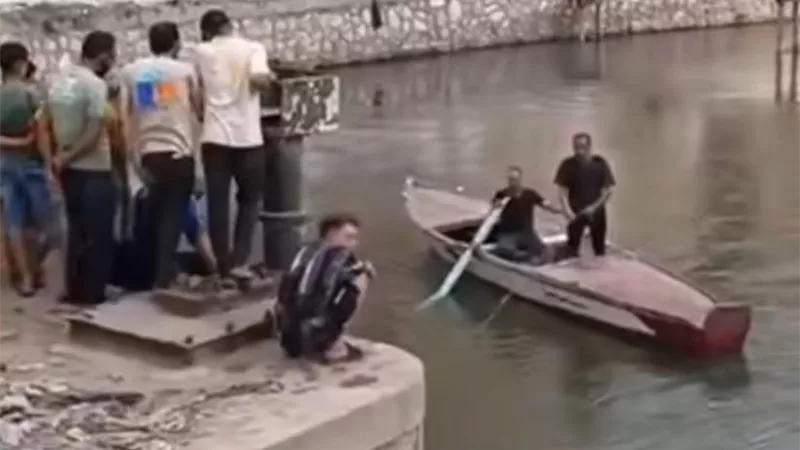استمرار البحث عن جثمان مسن سقط في بحر ميت يزيد بكفر الشيخ