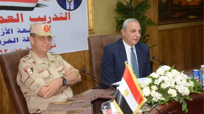محافظ الغربية يشهد فعاليات التدريب العملي المشترك لمجابهة الأزمات