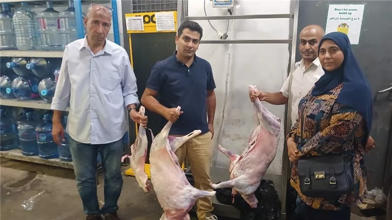 ضبط لحوم مذبوحة خارج المجازر ودواجن فاسدة خلال حملة بيطرية في المنوفية