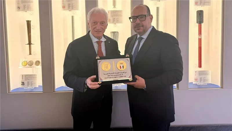 توقيع بروتوكول تعاون بين اللجنة الأولمبية المصرية ونظيرتها الإيطالية بروما