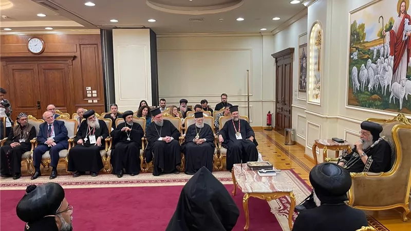 البابا تواضروس يلتقي وفود الكنائس الأرثوذكسية بالمؤتمر الايمان والنظام بوادي النطرون 