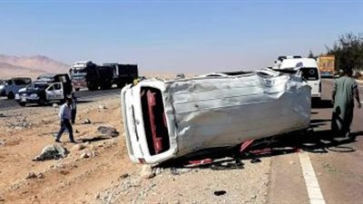 10 مصابين في انقلاب ميكروباص بطريق المنيرة الحديثة بقنا دون وقوع وفيات