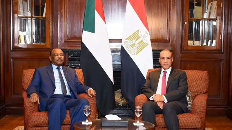 وزير الخارجية يستقبل نظيره السوداني لبحث آخر مستجدات الساحة السودانية