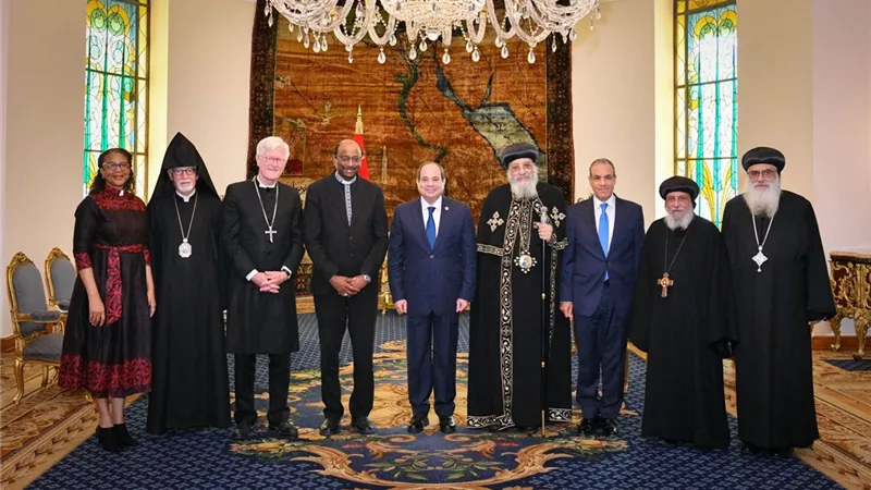 السيسي يلتقي وفد مجلس الكنائس العالمي ويشدد على دور الدين في تعزيز السلام