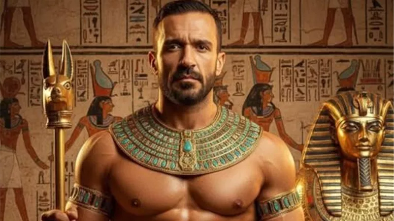 بالزي الفرعوني.. على معلول يحتفل بافتتاح المتحف المصري الكبير