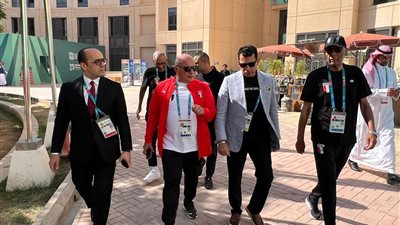 وزير الرياضة يزور بعثة مصر المشاركة في دورة ألعاب التضامن الإسلامي بالرياض