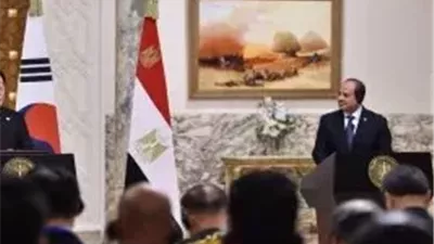  نص كلمة الرئيس السيسي خلال لقائه مع نظيره الكوري