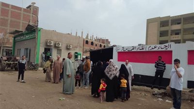 إقبال حاشد على لجان الاقتراع في منيا القمح