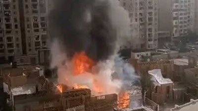 الحماية المدنية تسيطر على حريق استوديو مصر بالهرم