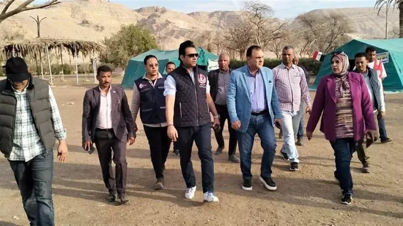 تجهيزات نهائية للمستشفى الميداني بسوهاج لمواجهة الأزمات والكوارث 