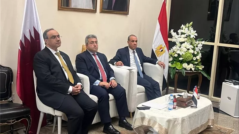 وزير الخارجية يلتقي الجالية المصرية بقطر خلال زيارته للمشاركه في منتدى الدوحه