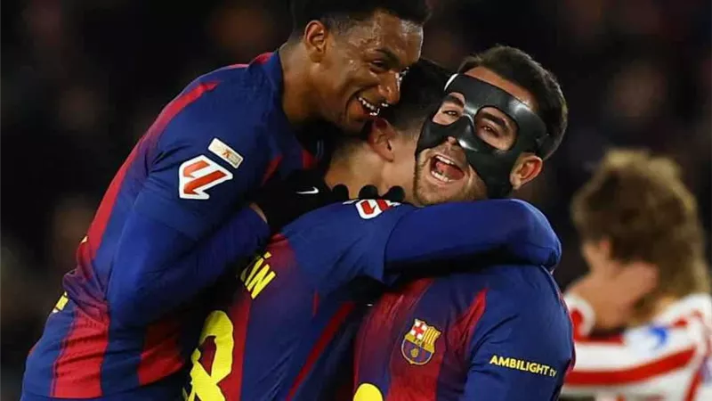 بريمونتادا.. كوندي يقود برشلونة للفوز بثنائية مقابل هدف أمام فرانكفورت 